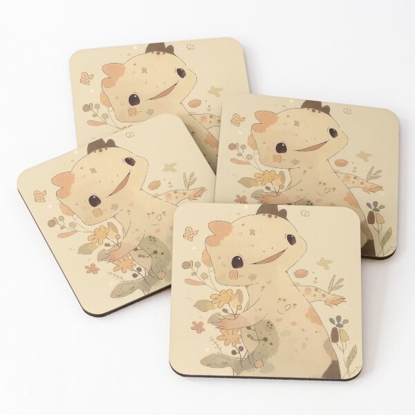 Item preview, Playful Lizard and Floral Harmony Illustration designed and sold by Vklu.