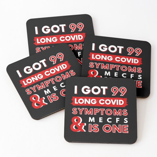 Item preview, 99 Long Covid Symptoms mecfs - red  designed and sold by SadTea-Longhaul.