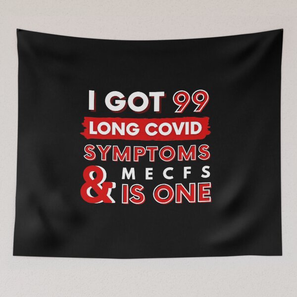 Item preview, 99 Long Covid Symptoms mecfs - red  designed and sold by SadTea-Longhaul.
