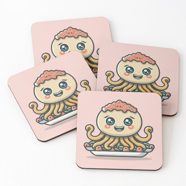 Item preview, Funny cute kawaii octopus spaghetti designed and sold by Trend-Beaver.