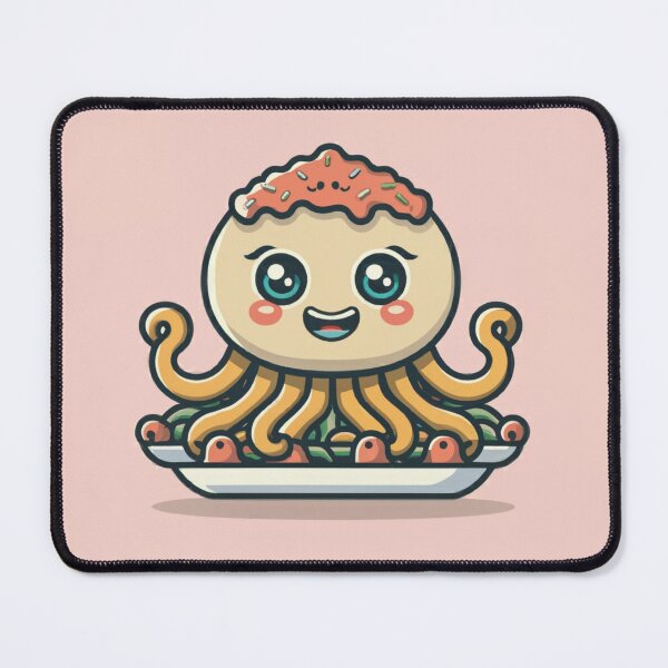 Item preview, Funny cute kawaii octopus spaghetti designed and sold by Trend-Beaver.