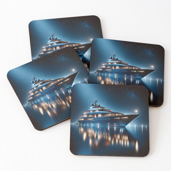 Item preview, Sleek Yacht: Rich Blue Romance, Luxurious Style designed and sold by ByDigitalDream.