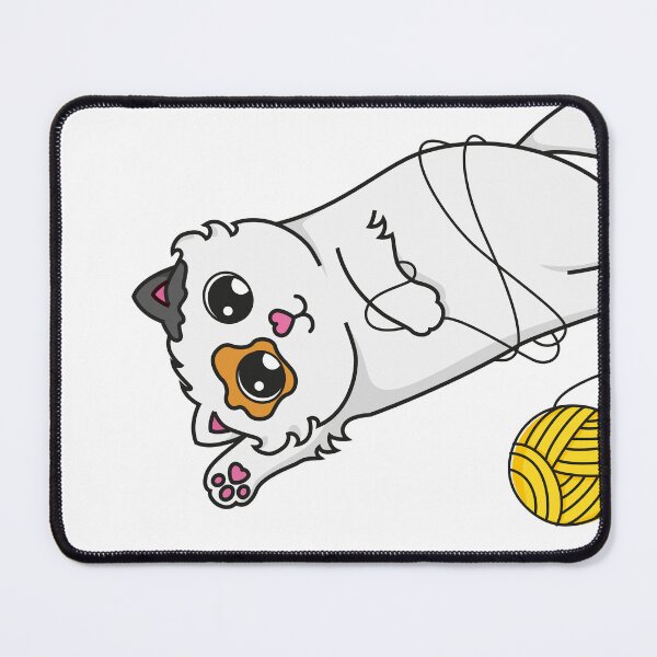 Item preview, Cute kitten playing the ball of wool designed and sold by WalkWiseDesign.