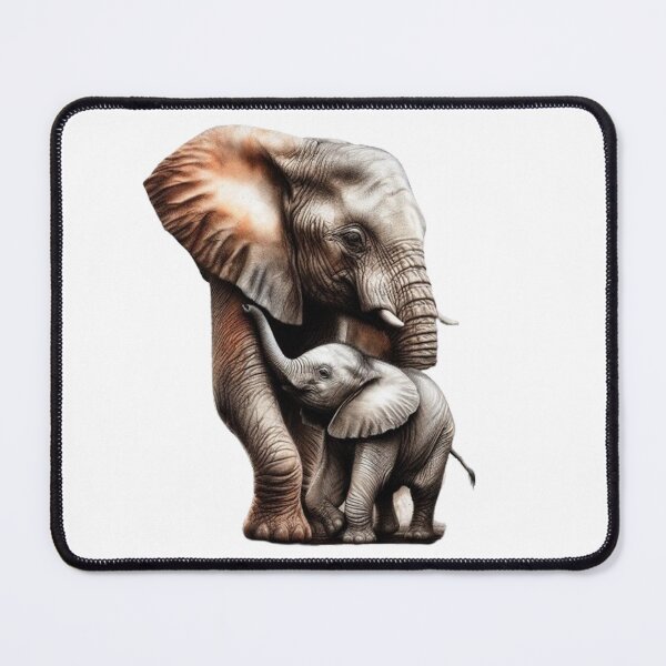 Item preview, “Infinite Love: The Sweet Affection between a Mother Elephant and her Baby” designed and sold by CHRIST5000.