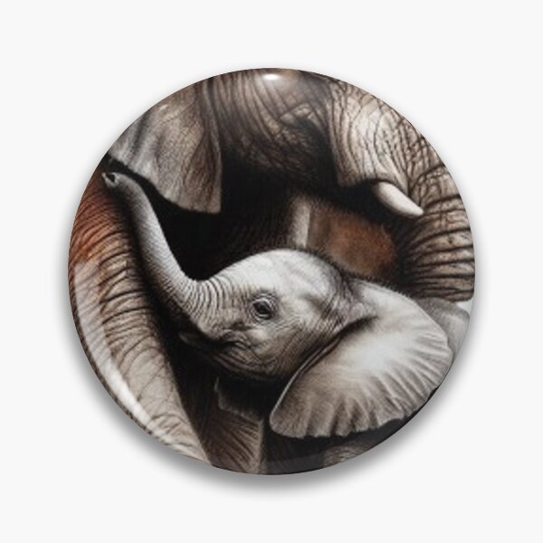 Item preview, “Infinite Love: The Sweet Affection between a Mother Elephant and her Baby” designed and sold by CHRIST5000.