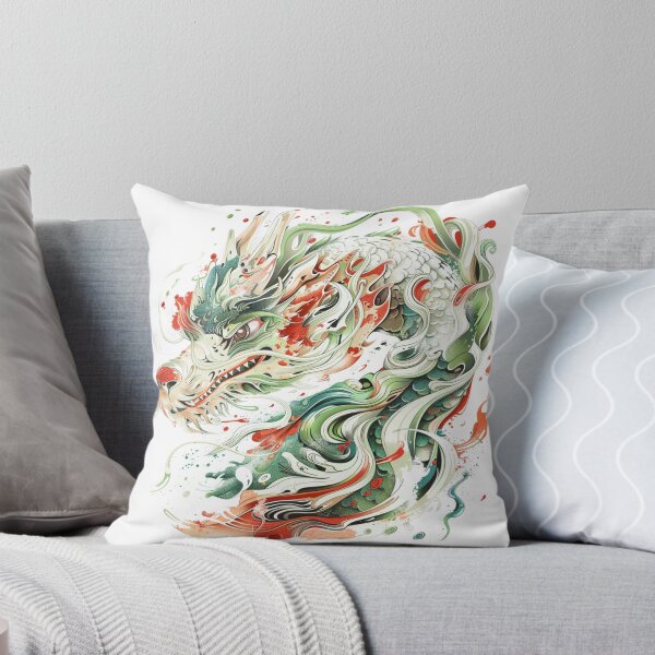 Item preview, Mythical Green Dragon Illustration Amidst Whirls and Splashes 1 designed and sold by Reichcorp.