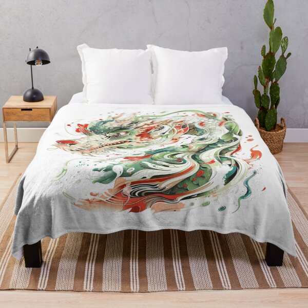 Item preview, Mythical Green Dragon Illustration Amidst Whirls and Splashes 1 designed and sold by Reichcorp.