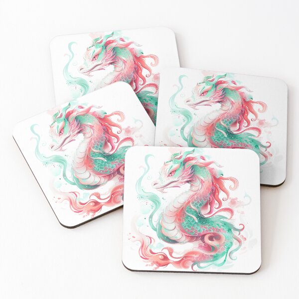 Item preview, Mythical Green Dragon Illustration Amidst Whirls and Splashes 2 designed and sold by Reichcorp.