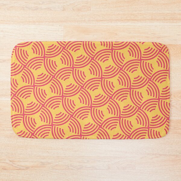 Item preview, Yellow Motif Pink Arc Stripe Lines Boundless Decor designed and sold by Alchemy-A-La-G.