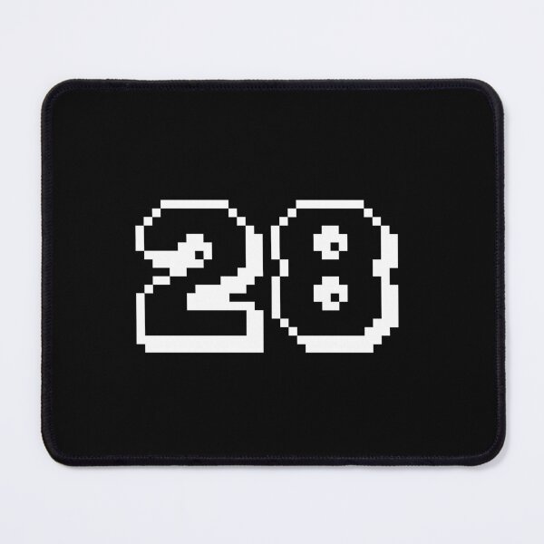Item preview, 28, twenty-eight, white, retro video game, 1 up! designed and sold by Numbers-Art.