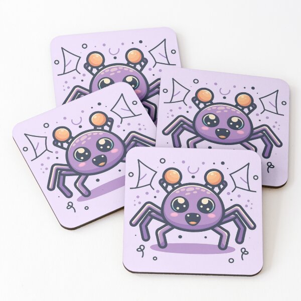 Item preview, Funny cute kawaii purple spider designed and sold by Trend-Beaver.