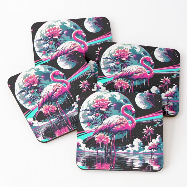 Item preview, Vaporwave Flamingo Dreams designed and sold by OVERALLBUGZY.