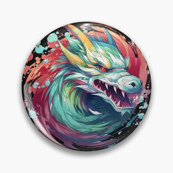 Item preview, Mythical Green Dragon Illustration Amidst Whirls and Splashes 6 designed and sold by Reichcorp.