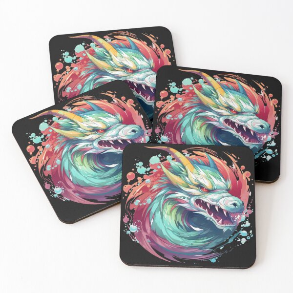 Item preview, Mythical Green Dragon Illustration Amidst Whirls and Splashes 6 designed and sold by Reichcorp.
