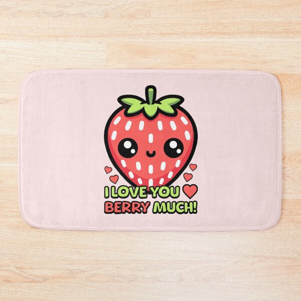 Item preview, I Love You Berry Much! Cute Strawberry Pun designed and sold by PMCreative.