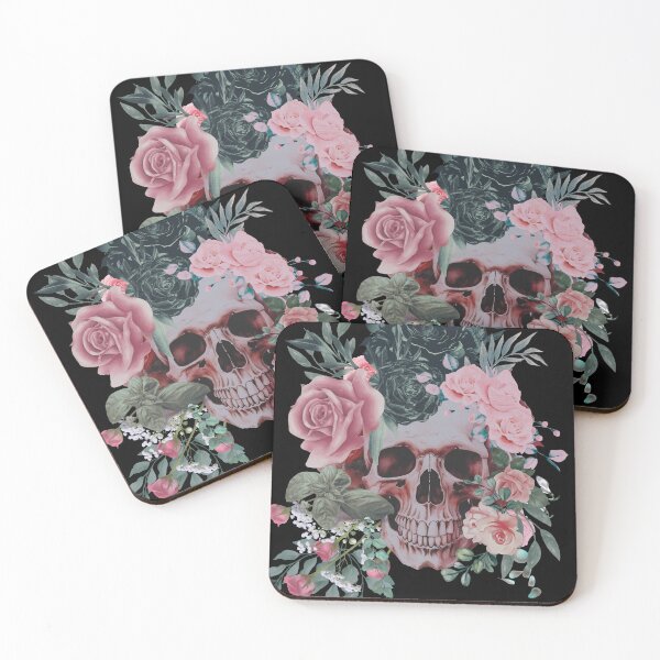 Item preview, Floral Skull Art – Gothic Skull with Flowers, Dark Aesthetic, Tattoo-Inspired Illustration designed and sold by SKULLARTISTRY.