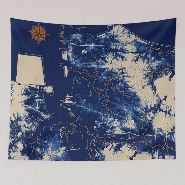 Item preview, Norfolk, Virginia Sea Level Rise map designed and sold by DreamingBeetle.