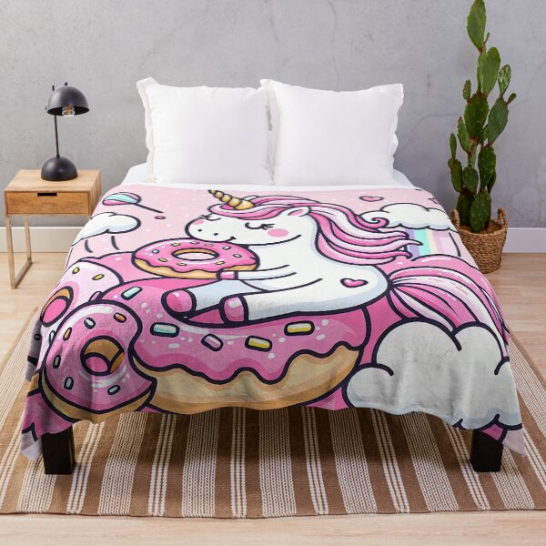 Item preview, Unicorn Doughnut on a Pink Cotton Candy Cloud designed and sold by zzz888.