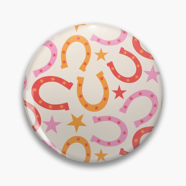 Item preview, Retro HorseShoe with Stars  in Orange, Red and Pink Pattern  designed and sold by Yasminepatterns .