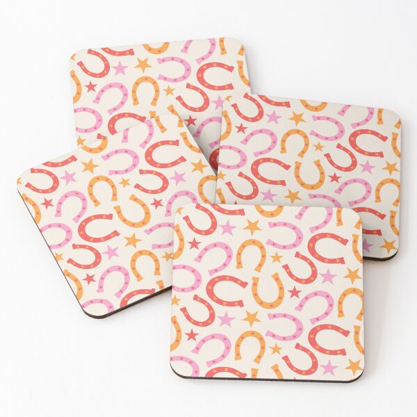 Item preview, Retro HorseShoe with Stars  in Orange, Red and Pink Pattern  designed and sold by Yasminepatterns .