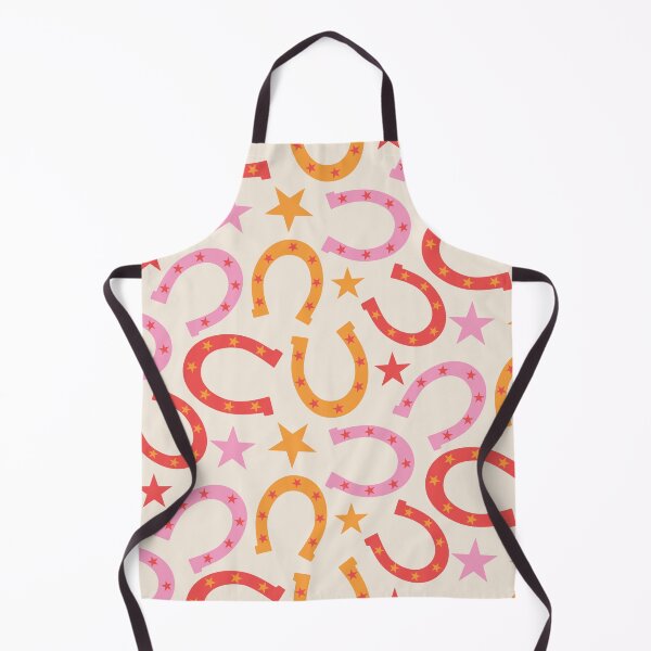 Item preview, Retro HorseShoe with Stars in Orange, Red and Pink Pattern designed and sold by Yasminepatterns .