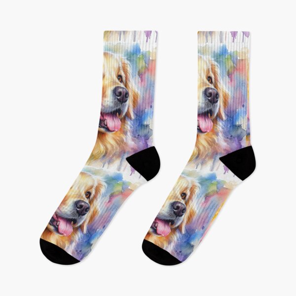 Item preview, “Brushstrokes of Furry Joy” golden retriever designed and sold by Dominika Farkašová.