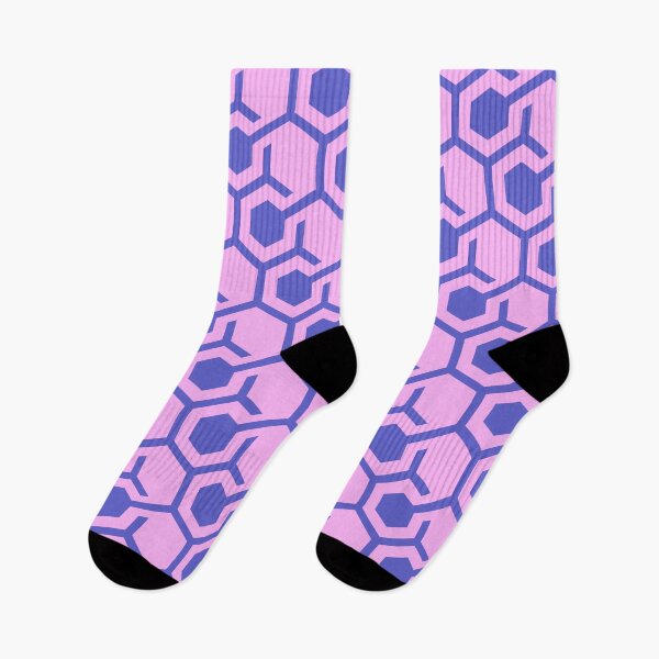 Item preview, Purple Connected Outlined Alternating Hexagons Repeating Boundless Decor designed and sold by Alchemy-A-La-G.