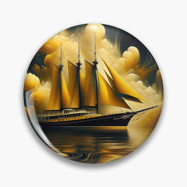 Item preview, Surreal Historical Yacht: Bright Yellow Dream designed and sold by ByDigitalDream.