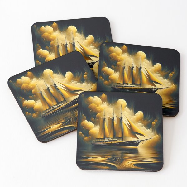 Item preview, Surreal Historical Yacht: Bright Yellow Dream designed and sold by ByDigitalDream.