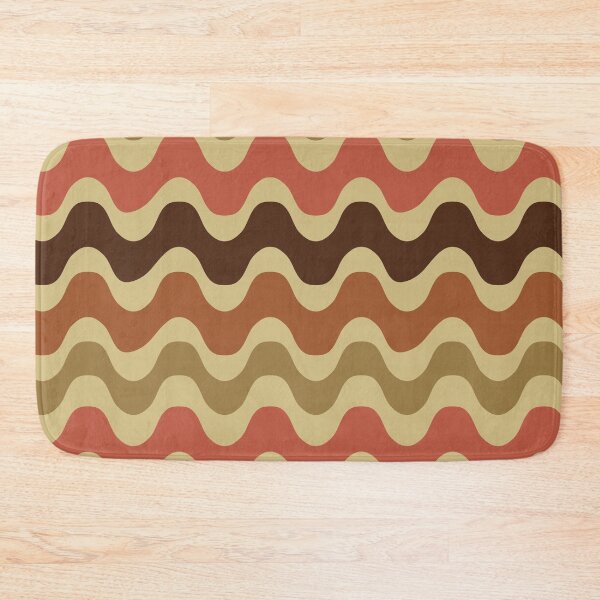 Item preview,  Groovy Retro 70s  Pattern Brown, Sage Green, Red Waves  designed and sold by Yasminepatterns .