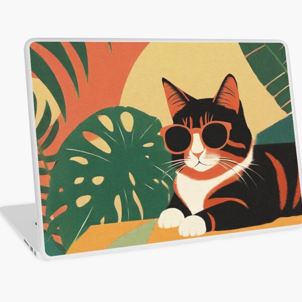Aperçu de l'œuvre Chat tropical avec des lunettes de soleil créée et vendue par bolsterhome.