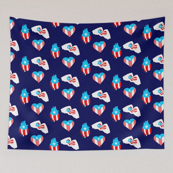 Item preview, Puerto Rico Flag Boricua Hearts Set designed and sold by byDarling.