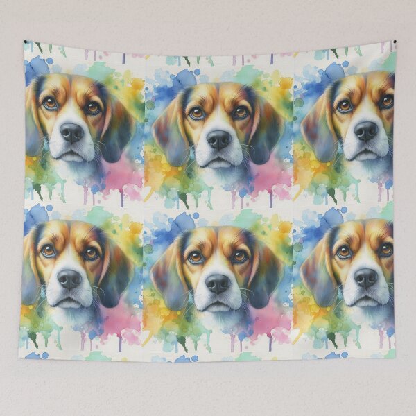 Item preview, “Fur-ever Expressive: Watercolor Whispers” beagle designed and sold by Dominika Farkašová.