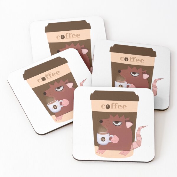 Item preview, coffee time (mouse drinking coffee) designed and sold by GuedesArt.