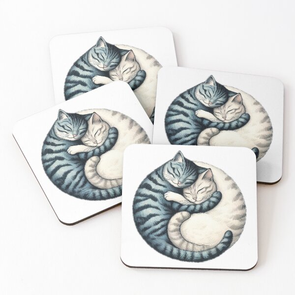 Item preview, yinyang cats designed and sold by kici-kici-miau.