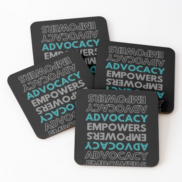 Item preview, advocacy empowers - teal and Black designed and sold by SadTea-Longhaul.