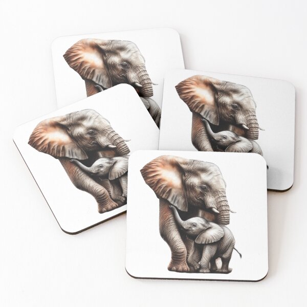 Item preview, “Infinite Love: The Sweet Affection between a Mother Elephant and her Baby” designed and sold by CHRIST5000.
