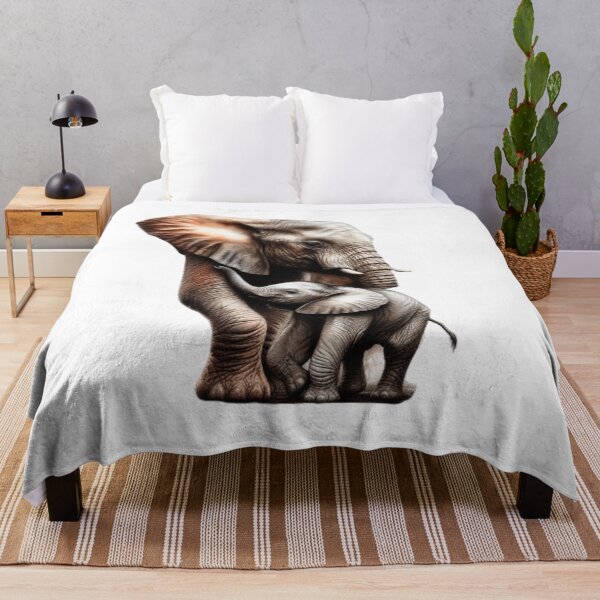 Item preview, “Infinite Love: The Sweet Affection between a Mother Elephant and her Baby” designed and sold by CHRIST5000.