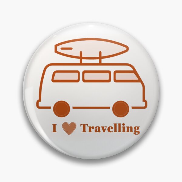 Item preview, Orange Campervan - I love travelling designed and sold by ArtisticSVibes.