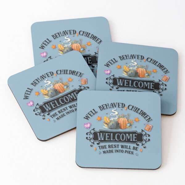 Item preview, Boho Dusty Blue, Cottagecore - Well Behaved Children Welcome the Rest Will Be Made Into Pies, AlaskaMagick designed and sold by Alaska Magick.