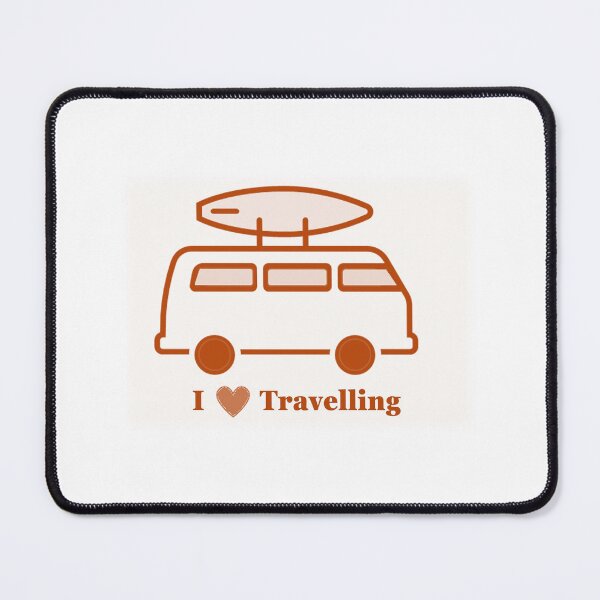 Item preview, Orange Campervan - I love travelling designed and sold by ArtisticSVibes.