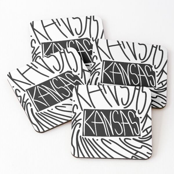 Item preview, Kansas State - KS Map and Flag - Black and White - Typography USA America State Kansans designed and sold by Ranggasme.