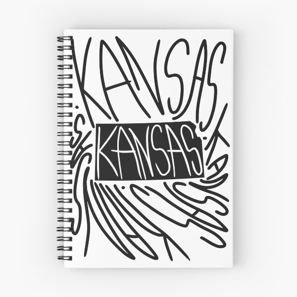 Item preview, Kansas State - KS Map and Flag - Black and White - Typography USA America State Kansans designed and sold by Ranggasme.