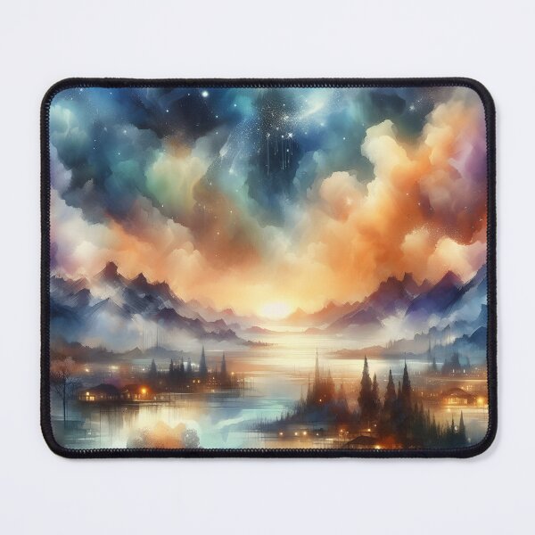 Item preview, "Water-colored Magical Sky Harmony #26 Throw Pillow designed and sold by LLdreams.