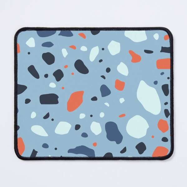 Item preview, Blue Layout Black & Orange Terrazzo Blots Boundless Decor designed and sold by Alchemy-A-La-G.