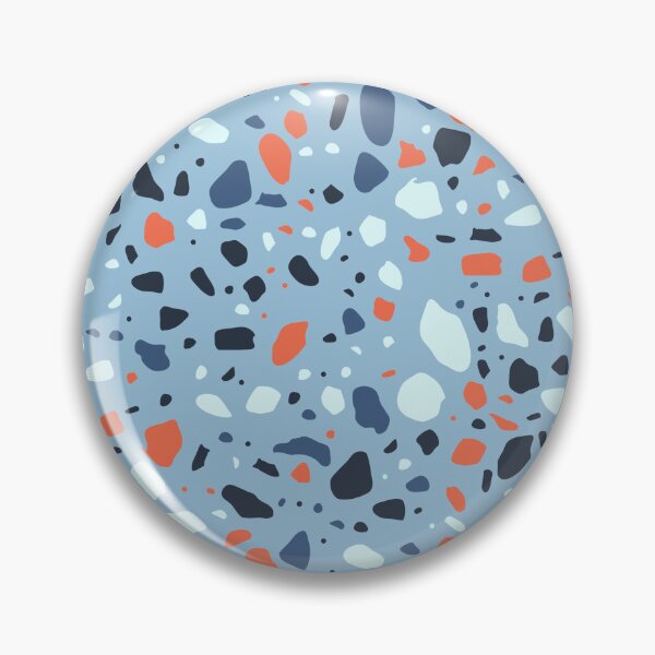 Item preview, Blue Layout Black & Orange Terrazzo Blots Boundless Decor designed and sold by Alchemy-A-La-G.