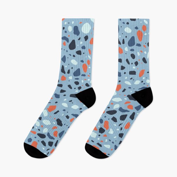 Item preview, Blue Layout Black & Orange Terrazzo Blots Boundless Decor designed and sold by Alchemy-A-La-G.