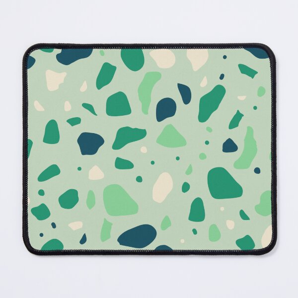 Item preview, Green Layout Blue & White Terrazzo Blots Boundless Decor designed and sold by Alchemy-A-La-G.