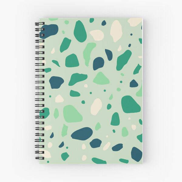 Item preview, Green Layout Blue & White Terrazzo Blots Boundless Decor designed and sold by Alchemy-A-La-G.
