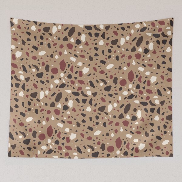 Item preview, Brown Layout White & Red Terrazzo Blots Boundless Decor designed and sold by Alchemy-A-La-G.